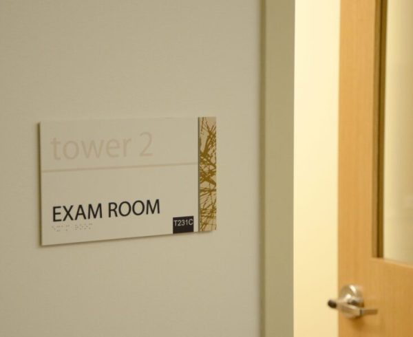 Chester County Hospital Exam Room sign scaled 1
