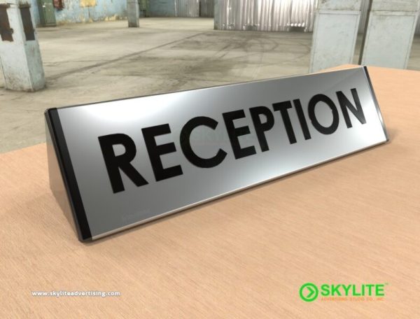 aluminum reception sign with cutout letters 1