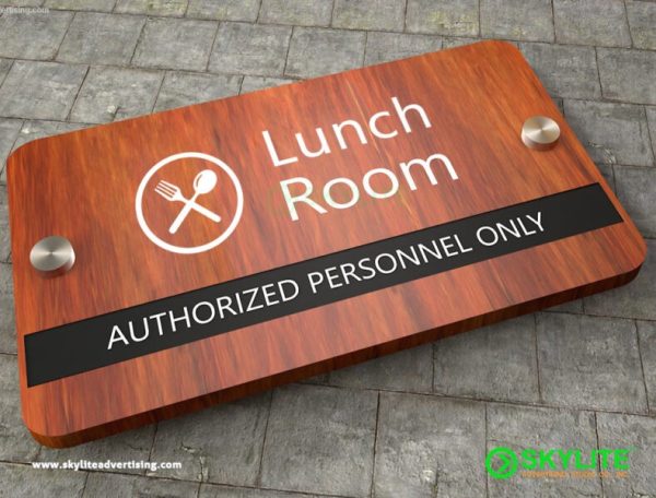 door sign lunch room purewood 1