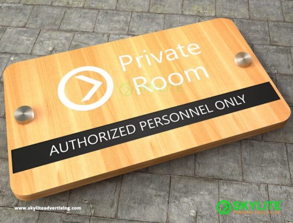 door sign private room plyboard formica 1