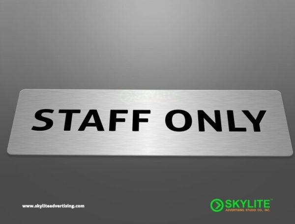 engraved staff only sign 1