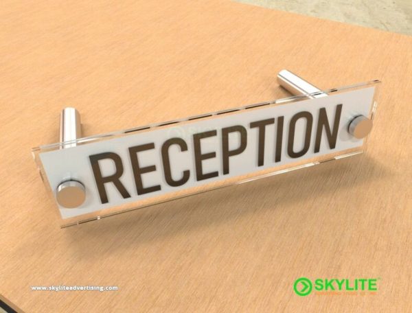 reception sign with standoff bolt 1